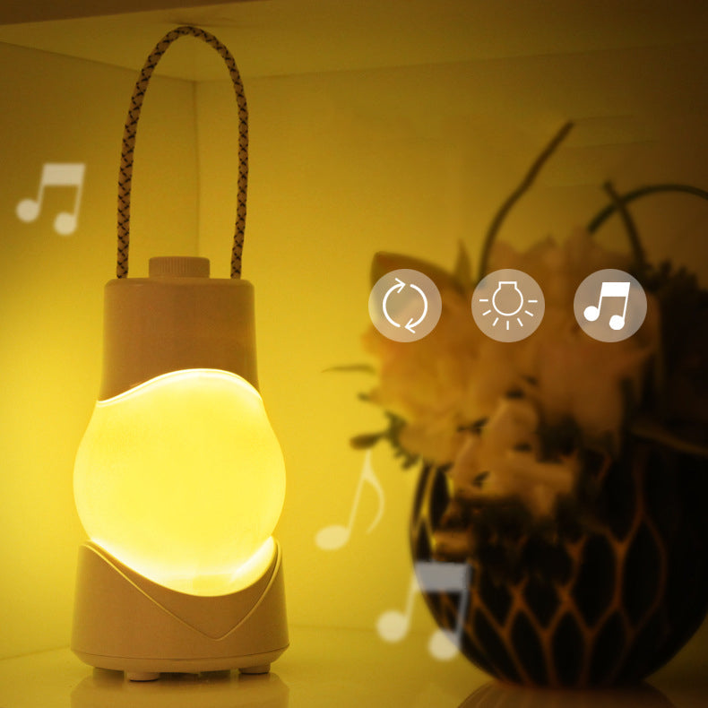 Modern Simplicity Portable Rechargeable ABS Music Box Ball LED Table Lamp Night Light For Bedroom