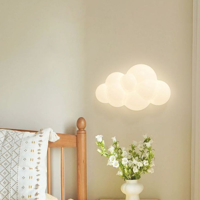 Contemporary Nordic Hardware PE Star Cloud Leaf LED Flush Mount Ceiling Light For Hallway