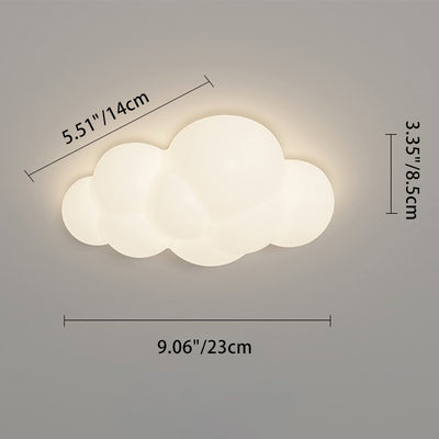 Contemporary Nordic Hardware PE Star Cloud Leaf LED Flush Mount Ceiling Light For Hallway