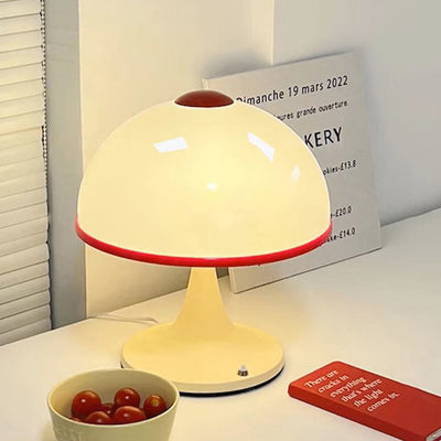 Contemporary Nordic USB Dome Mushroom Iron Acrylic LED Table Lamp For Bedroom