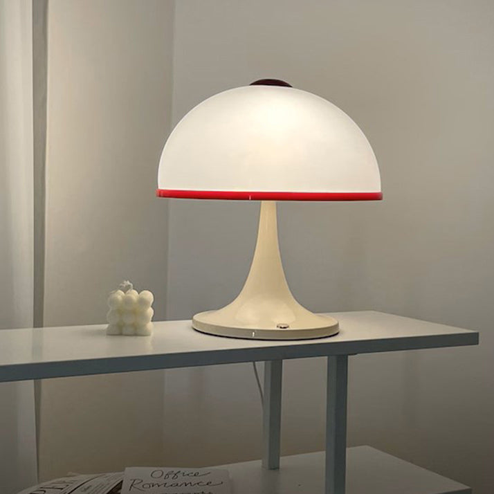 Contemporary Nordic USB Dome Mushroom Iron Acrylic LED Table Lamp For Bedroom