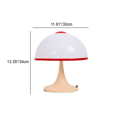 Contemporary Nordic USB Dome Mushroom Iron Acrylic LED Table Lamp For Bedroom