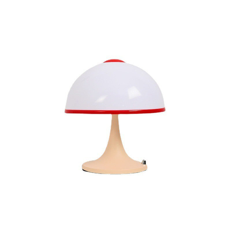 Contemporary Nordic USB Dome Mushroom Iron Acrylic LED Table Lamp For Bedroom