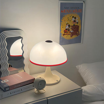 Contemporary Nordic USB Dome Mushroom Iron Acrylic LED Table Lamp For Bedroom