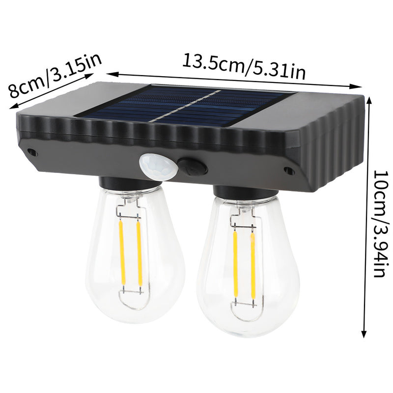 Modern Simplicity Solar Waterproof ABS PET Bulb Human Sensor LED Wall Sconce Lamp For Garden