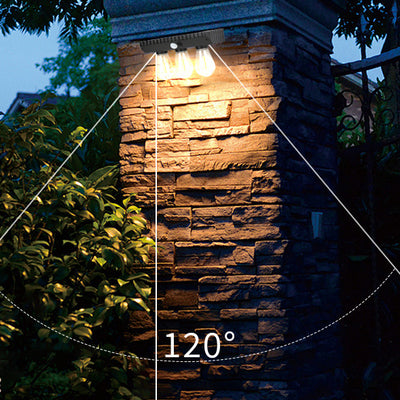 Modern Simplicity Solar Waterproof ABS PET Bulb Human Sensor LED Wall Sconce Lamp For Garden