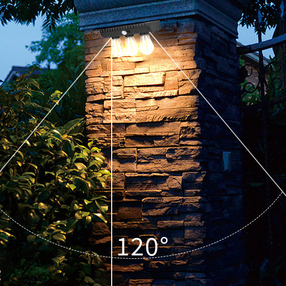 Modern Simplicity Solar Waterproof ABS PET Bulb Human Sensor LED Wall Sconce Lamp For Garden