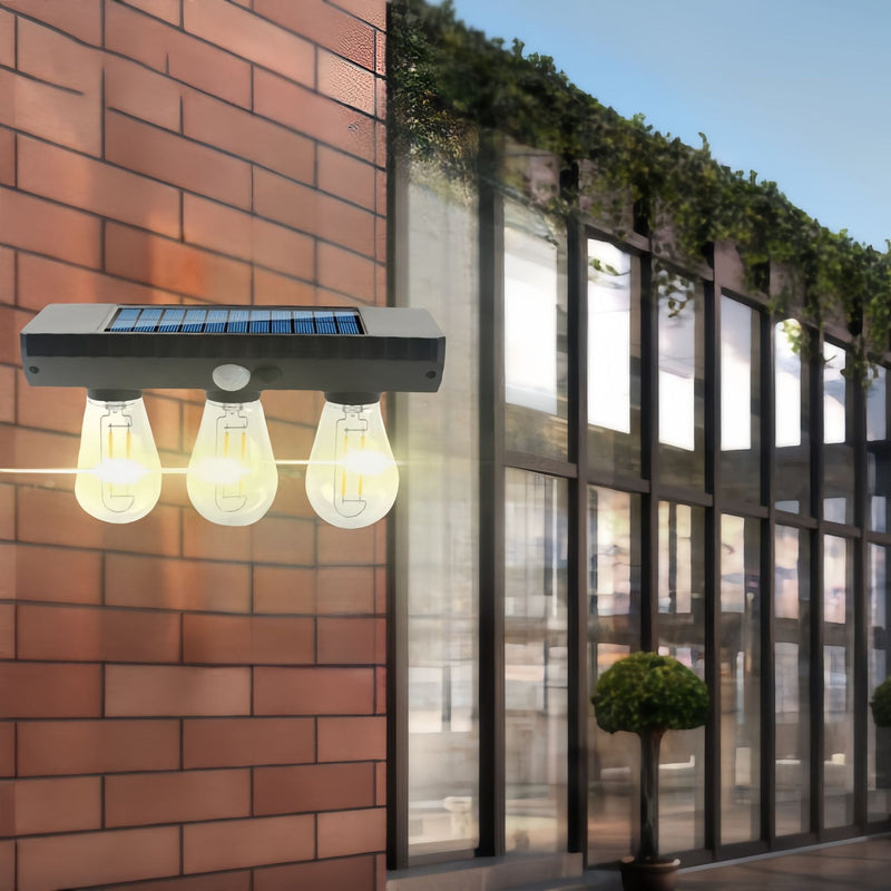 Modern Simplicity Solar Waterproof ABS PET Bulb Human Sensor LED Wall Sconce Lamp For Garden