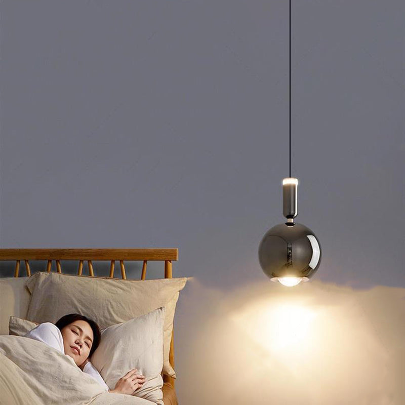 Contemporary Nordic Iron Aluminum Acrylic Liftable Lollipop LED Pendant Light For Bedside