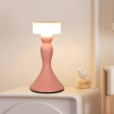 Contemporary Creative Rechargeable Iron Acrylic Dumbbell LED Table Lamp Nigh Light For Bedside