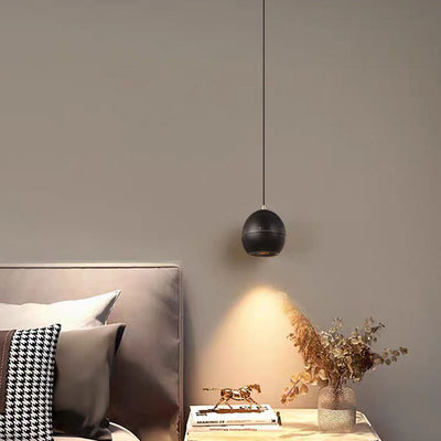 Modern Simplicity Aluminum Egg Liftable Adjustable Focus LED Pendant Light For Bedside