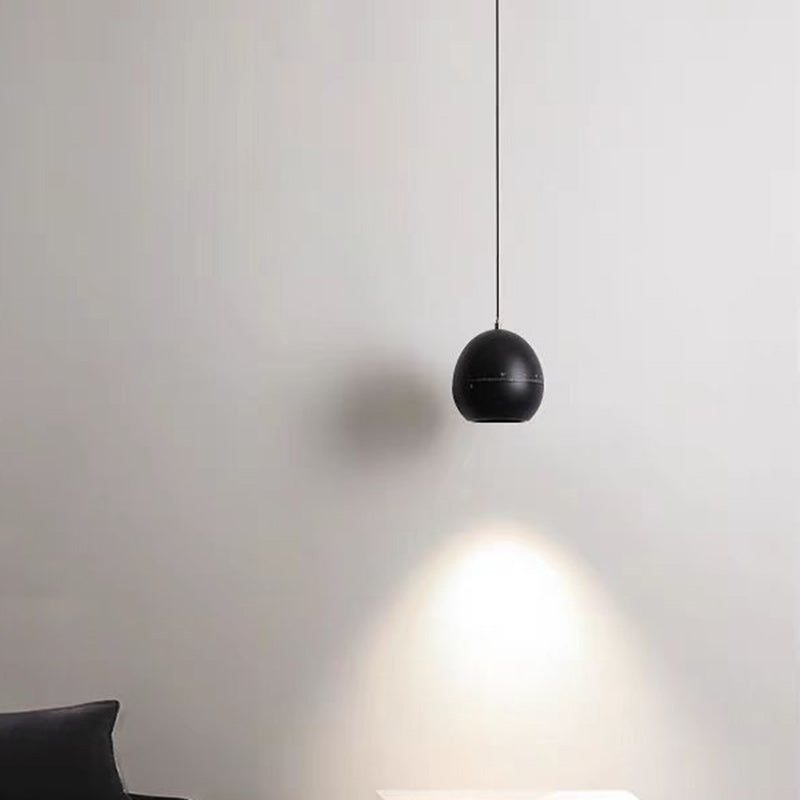 Modern Simplicity Aluminum Egg Liftable Adjustable Focus LED Pendant Light For Bedside