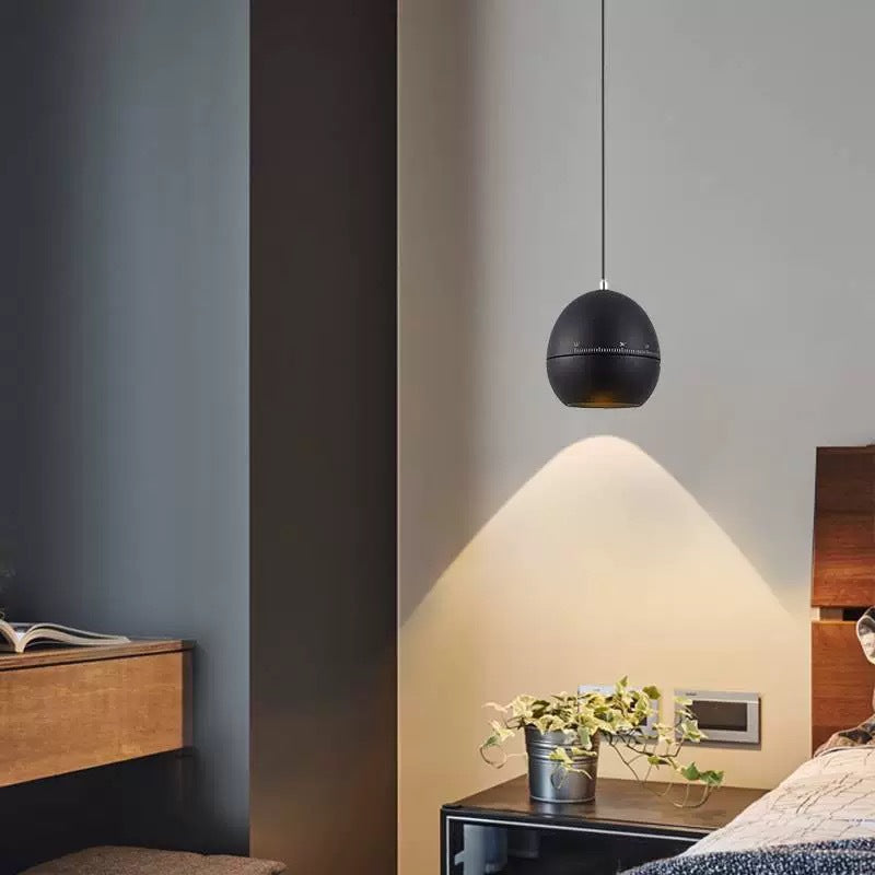 Modern Simplicity Aluminum Egg Liftable Adjustable Focus LED Pendant Light For Bedside