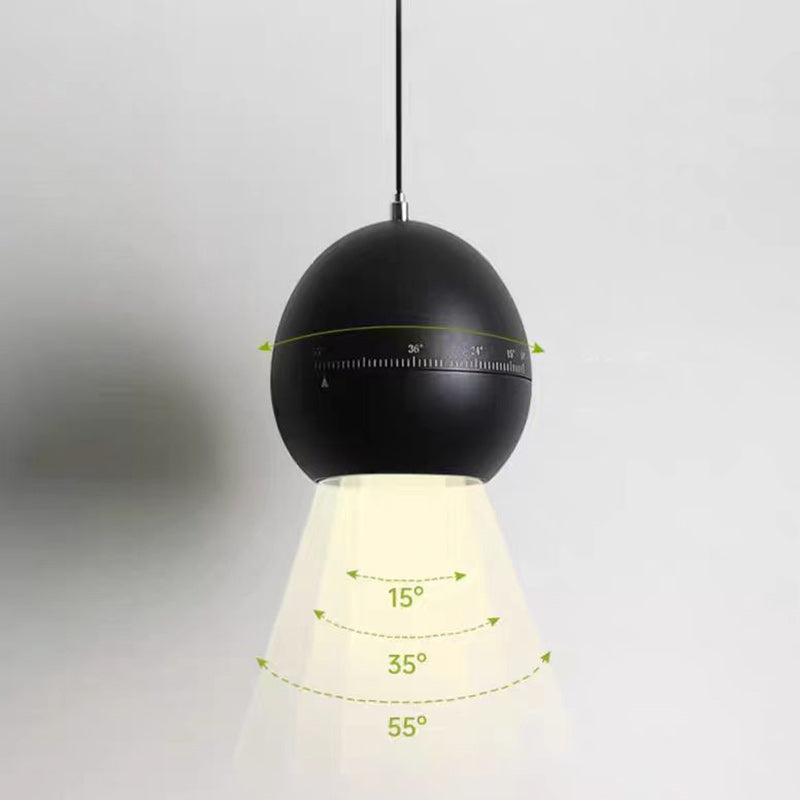 Modern Simplicity Aluminum Egg Liftable Adjustable Focus LED Pendant Light For Bedside