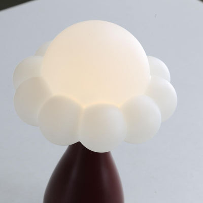 Contemporary Creative Iron Plastic Dome Cloud LED Table Lamp Night Light For Bedroom