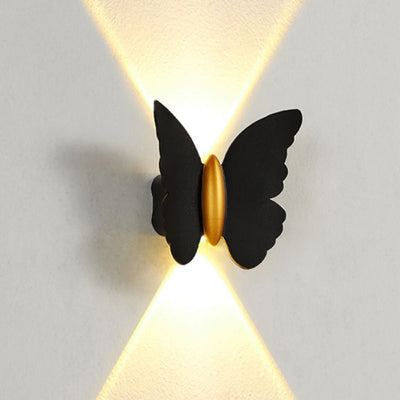 Contemporary Creative Waterproof Butterfly Aluminum LED Wall Sconce Lamp For Outdoor Patio