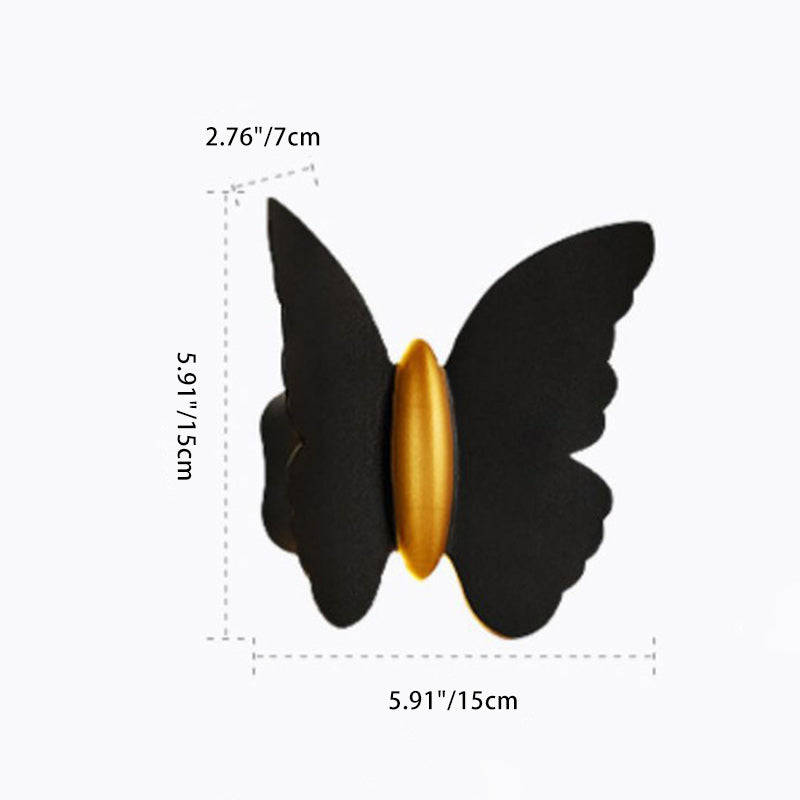 Contemporary Creative Waterproof Butterfly Aluminum LED Wall Sconce Lamp For Outdoor Patio