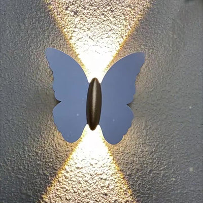 Contemporary Creative Waterproof Butterfly Aluminum LED Wall Sconce Lamp For Outdoor Patio