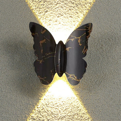 Contemporary Creative Waterproof Butterfly Aluminum LED Wall Sconce Lamp For Outdoor Patio