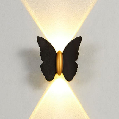 Contemporary Creative Waterproof Butterfly Aluminum LED Wall Sconce Lamp For Outdoor Patio