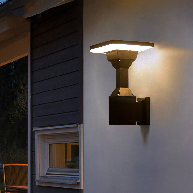 Modern Simplicity Waterproof Column Square Round Aluminum PC LED Wall Sconce Lamp For Outdoor Patio