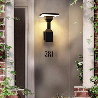 Modern Simplicity Waterproof Column Square Round Aluminum PC LED Wall Sconce Lamp For Outdoor Patio