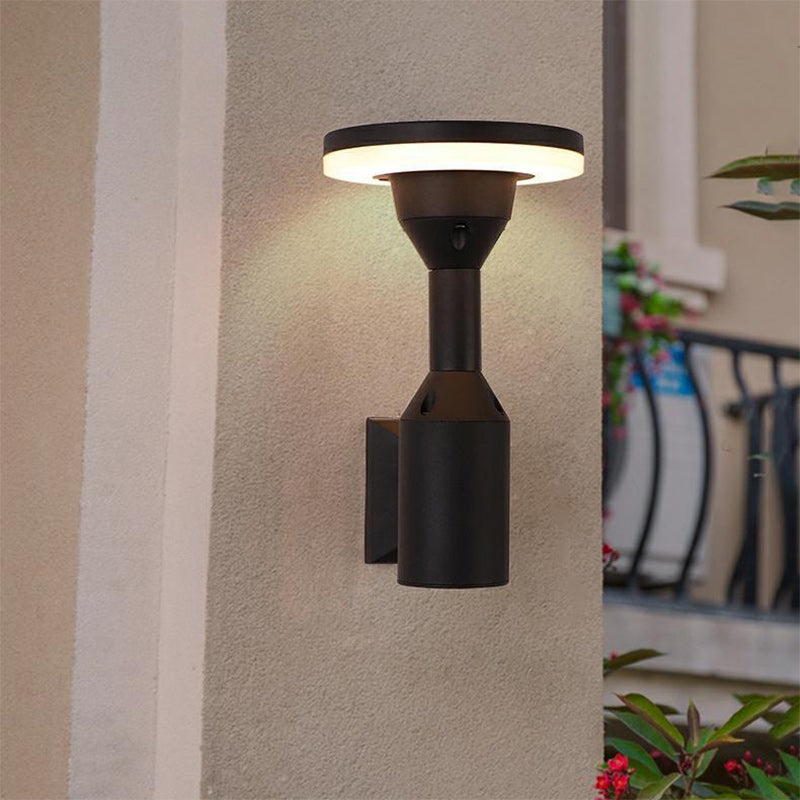 Modern Simplicity Waterproof Column Square Round Aluminum PC LED Wall Sconce Lamp For Outdoor Patio