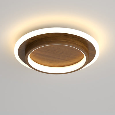 Contemporary Scandinavian Iron Acrylic Round Square LED Flush Mount Ceiling Light For Hallway