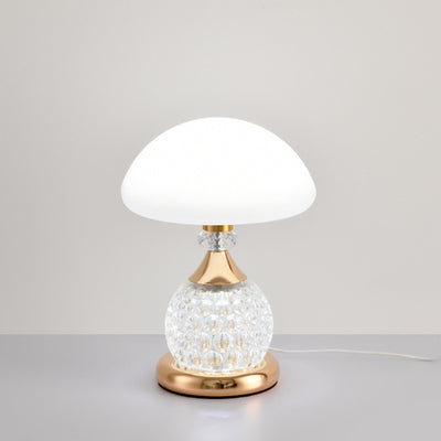 Contemporary Luxury USB Iron PC Dome Mushroom LED Table Lamp For Bedside