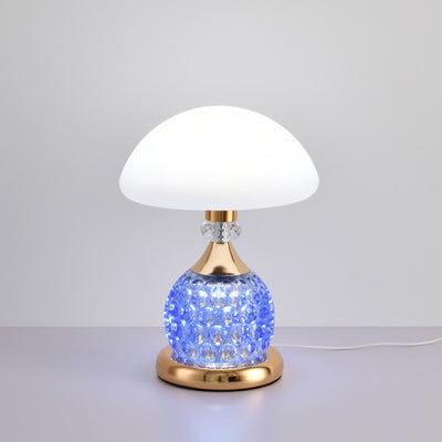 Contemporary Luxury USB Iron PC Dome Mushroom LED Table Lamp For Bedside