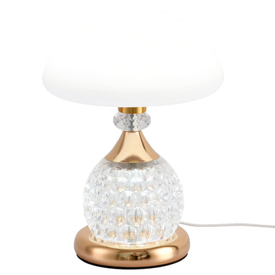 Contemporary Luxury USB Iron PC Dome Mushroom LED Table Lamp For Bedside