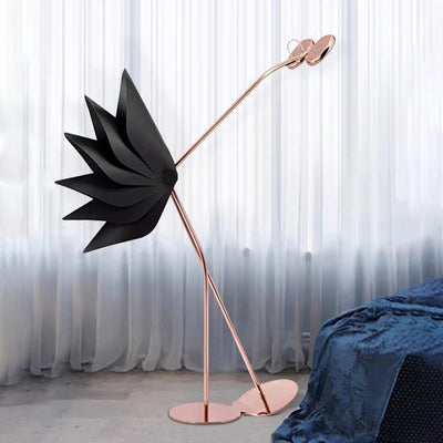 Contemporary Creative Flamingo Iron Acrylic LED Standing Floor Lamp For Living Room