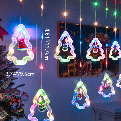 Modern Art Deco USB Battery Waterproof Christmas Tree PVC PS LED String Lights For Bedroom