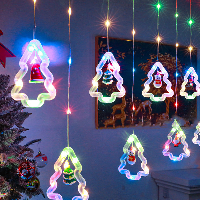 Modern Art Deco USB Battery Waterproof Christmas Tree PVC PS LED String Lights For Bedroom