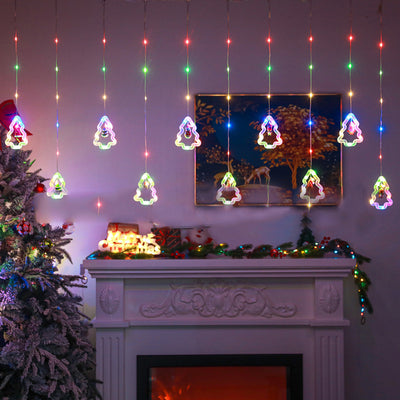 Modern Art Deco USB Battery Waterproof Christmas Tree PVC PS LED String Lights For Bedroom