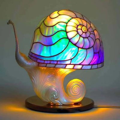 Modern Art Deco Resin Mushroom Carved USB LED Table Lamp For Living Room