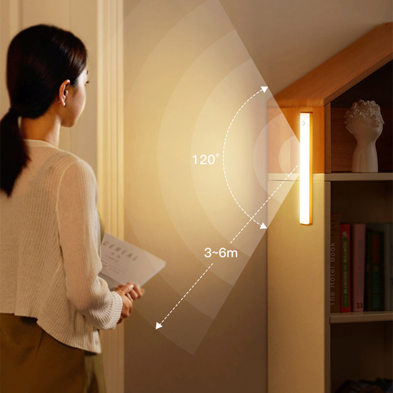 Modern Minimalist Rechargeable Body Sensor Magnetic PC Acrylic Strip LED Wall Sconce Lamp For Kitchen