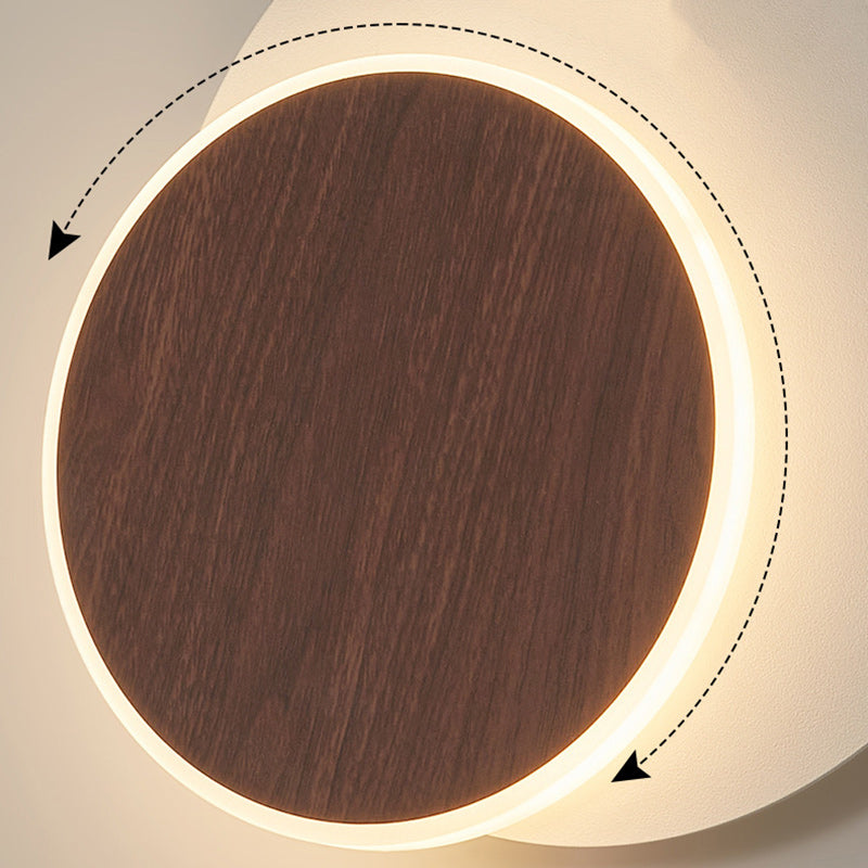 Contemporary Scandinavian Iron Acrylic Round Square Rotatable LED Wall Sconce Lamp For Bedside