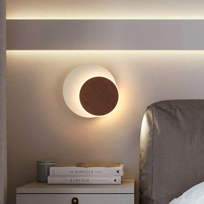 Contemporary Scandinavian Iron Acrylic Round Square Rotatable LED Wall Sconce Lamp For Bedside