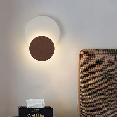 Contemporary Scandinavian Iron Acrylic Round Square Rotatable LED Wall Sconce Lamp For Bedside