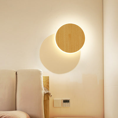 Contemporary Scandinavian Iron Acrylic Round Square Rotatable LED Wall Sconce Lamp For Bedside