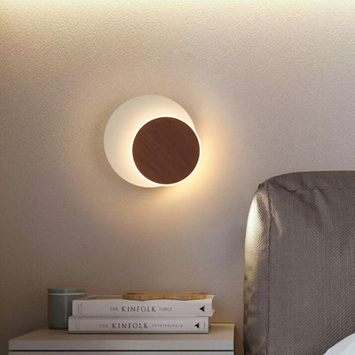 Contemporary Scandinavian Iron Acrylic Round Square Rotatable LED Wall Sconce Lamp For Bedside