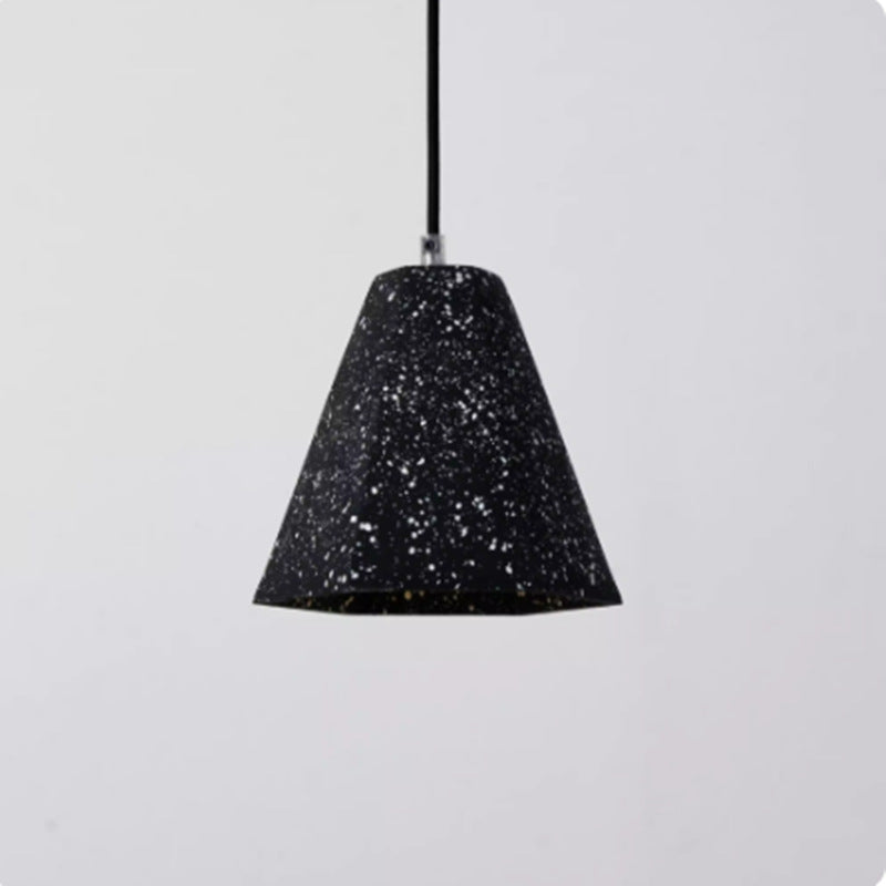 Contemporary Industrial Cement Trapezoidal Cone 1-Light Pendant Light For Dining Room