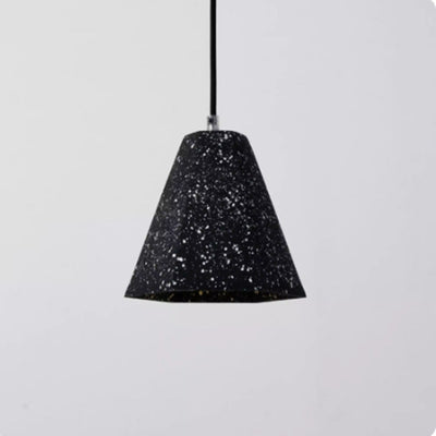 Contemporary Industrial Cement Trapezoidal Cone 1-Light Pendant Light For Dining Room