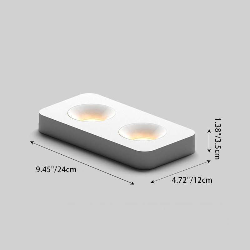 Modern Minimalist Iron Square Rectangular Honeycomb Network Spotlight Downlight LED Flush Mount Ceiling Light For Hallway