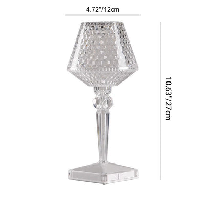 Contemporary Creative Rechargeable Acrylic Wine Glass LED Table Lamp Night Light For Living Room