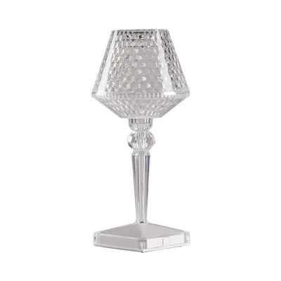 Contemporary Creative Rechargeable Acrylic Wine Glass LED Table Lamp Night Light For Living Room