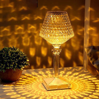 Contemporary Creative Rechargeable Acrylic Wine Glass LED Table Lamp Night Light For Living Room