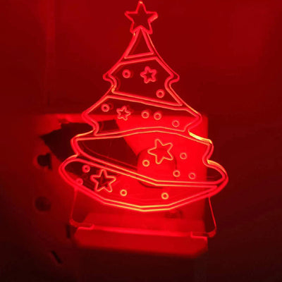 Modern Simplicity Acrylic Christmas Tree LED Wall Sconce Lamp Night Light For Bedside