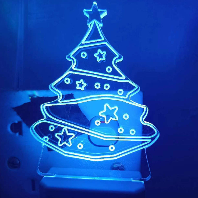 Modern Simplicity Acrylic Christmas Tree LED Wall Sconce Lamp Night Light For Bedside